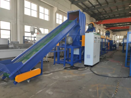 Gaspillage utilisé PP HDPE LLDPE Film Scrap Tuyau PVC Bouteille PET ABS Voiture Bosse Déchiquetage Concassage Lavage Séchage Granulation Recyclage Pellet Granule Making Machines